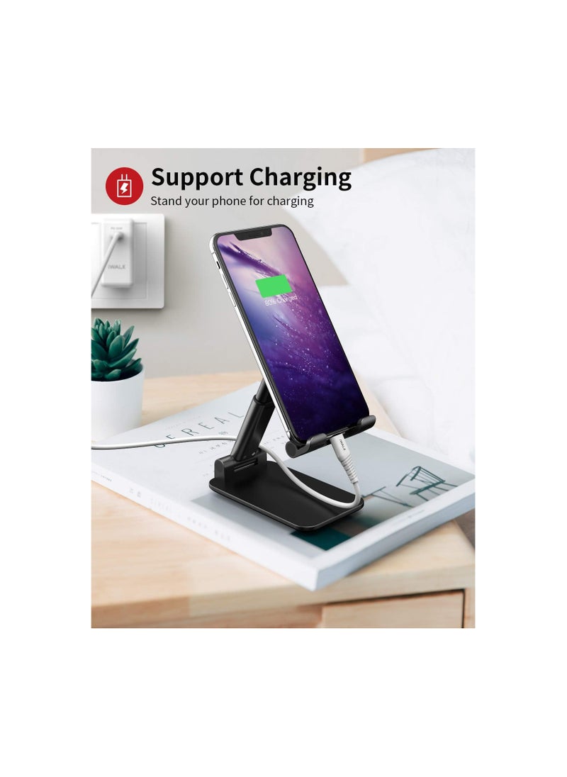 Generic Sturdy and Foldable Mobile Phone Holder Made of Durable Materials, Ideal for Phones and Tablets up to 11 inches, Lightweight and Easy to Move, Perfect for Travel and Work  - Image 3