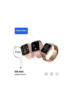Haino Teko G9 Mini Rose Gold Edition Ladies Smart Watch with Three Set Strap and Stylish Bracelet Combo  - Image 1