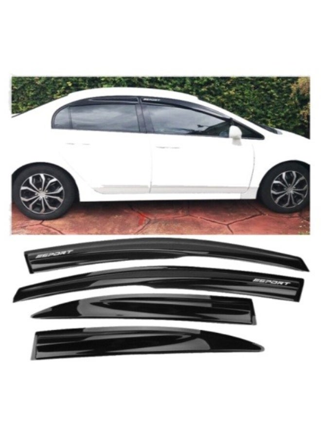 Window Visors Compatible with Honda Civic 2006–2011 Rain Guards Vent Shades Exterior Accessory - Image 1
