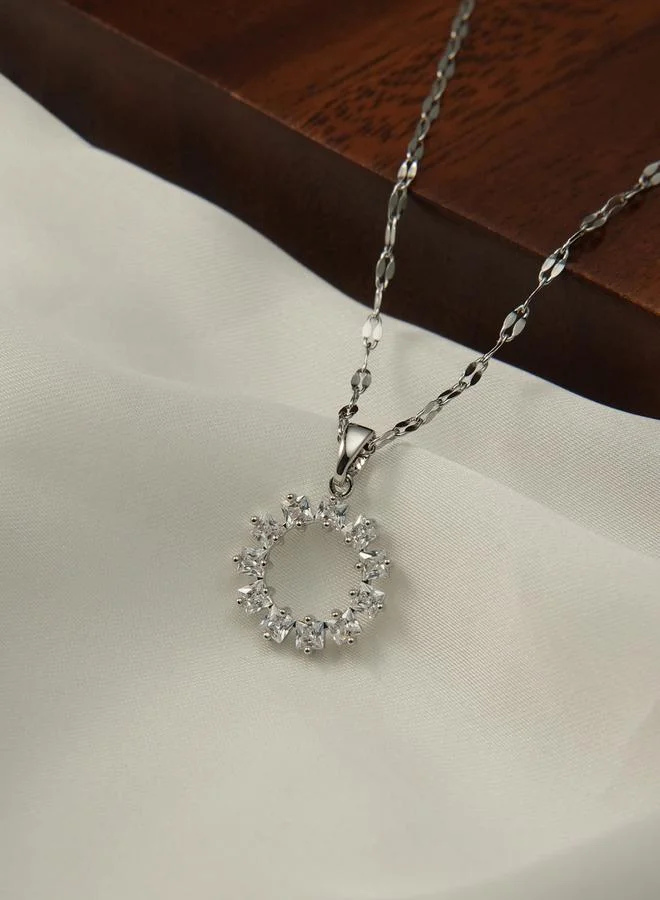 Take Two Embellished Circle Pendant Necklace