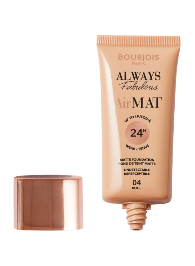 BOURJOIS PARIS Always Fabulous Air Mat Foundation - 004 - Beige, 30ml - Image 1