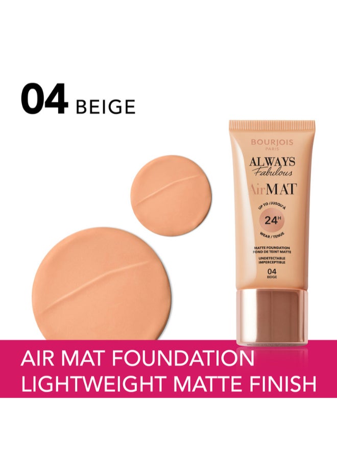 BOURJOIS PARIS Always Fabulous Air Mat Foundation - 004 - Beige, 30ml - Image 2