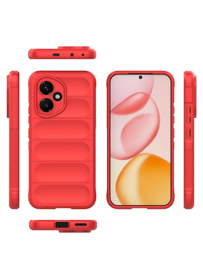 Phantom Shield Silicone Case with Anti-Scratch Soft Microfiber Lining, High Resilience Rubber Full Body Shockproof Cover Compatible with Honor 400 (Red) - Image 2