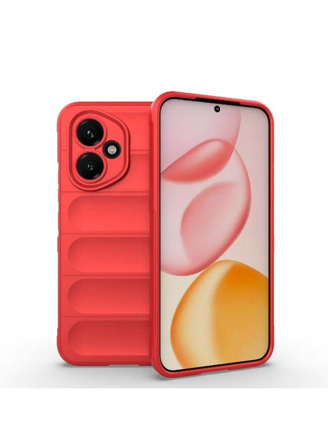 Phantom Shield Silicone Case with Anti-Scratch Soft Microfiber Lining, High Resilience Rubber Full Body Shockproof Cover Compatible with Honor 400 (Red) - Image 1