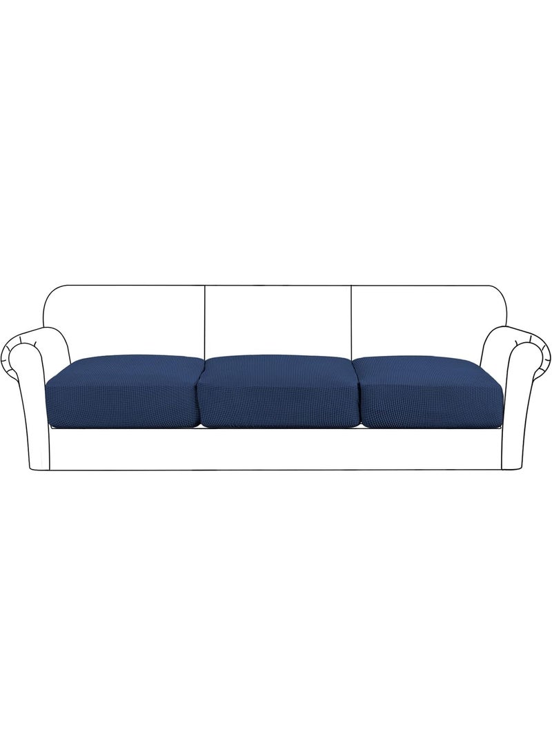 Flamingo P Flamingo P High Stretch Seat Cushion Cover Sofa Cushion Furniture Protector for Sofa Seat Sofa Slipcover Sofa Cover Soft Flexibility with Elastic Bottom 3 Seat Cushion Cover XL Navy 