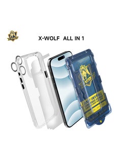 XWOLF All-in-one Protection Package for IPhone 16 Pro Max Anti-Shock Suit 360 All-Protection-clear HD