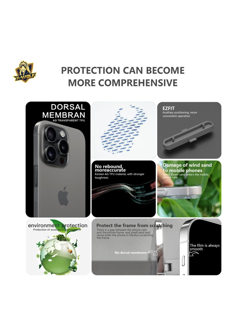 X-WOLF - XWOLF All-in-one Protection Package for IPhone 16 Pro Max Anti-Shock Suit 360 All-Protection-clear HD - Image 1