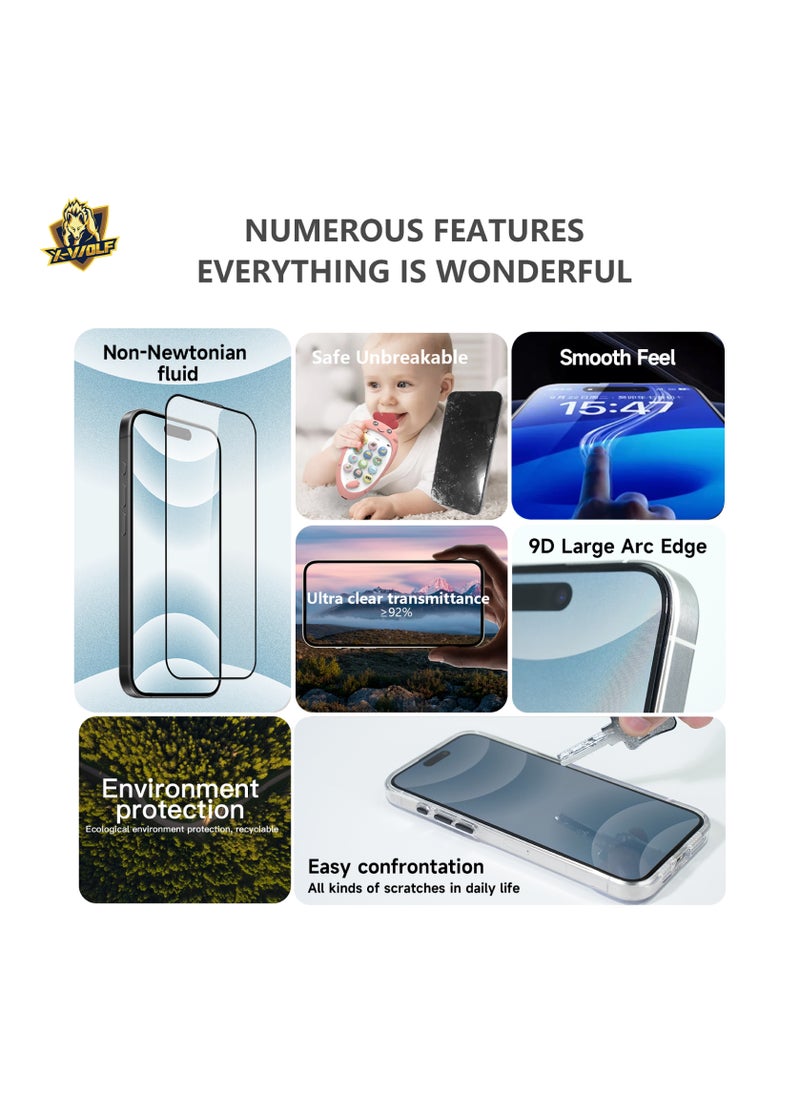 X-WOLF - XWOLF All-in-one Protection Package for IPhone 16 Pro Max Anti-Shock Suit 360 All-Protection-clear HD - Image 1