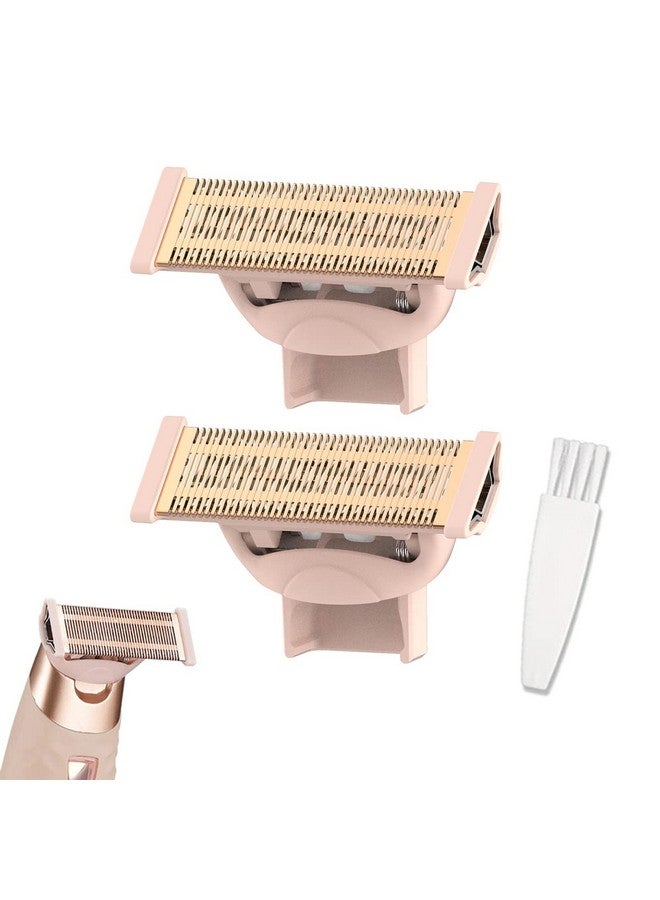 GOMINYUF 2 Pack Replacement Body Razor Head Compatible With Finish Touch Flawless Nu Razor Replacement Blades Incude A Clean Brush Rose Gold - Image 1