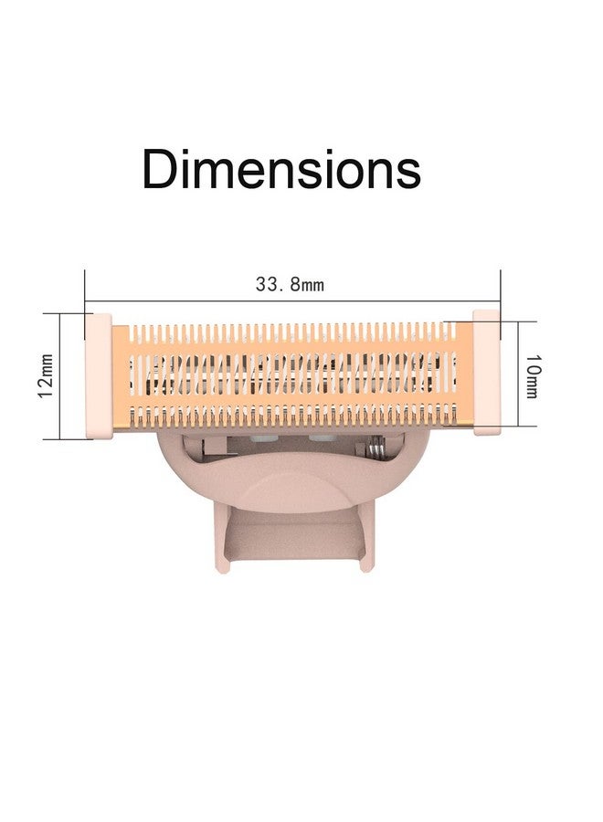 GOMINYUF 2 Pack Replacement Body Razor Head Compatible With Finish Touch Flawless Nu Razor Replacement Blades Incude A Clean Brush Rose Gold - Image 4