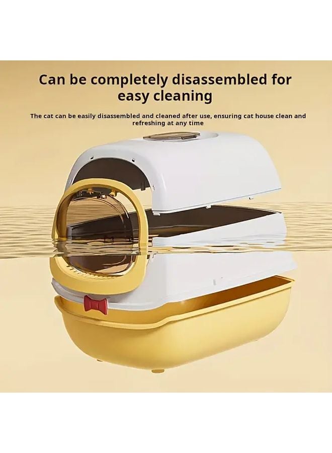 صندوق فضلات القطط الأسود التلقائي ذاتي التنظيف مقاوم للروائح سهل التنظيف غير لاصق - Image 2