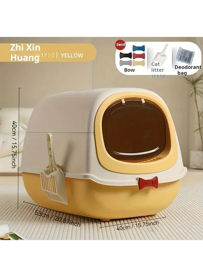 صندوق فضلات القطط الأسود التلقائي ذاتي التنظيف مقاوم للروائح سهل التنظيف غير لاصق - Image 3