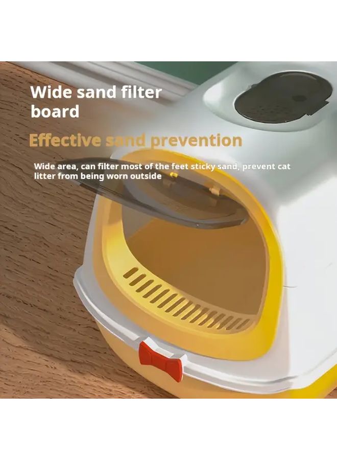 صندوق فضلات القطط الأسود التلقائي ذاتي التنظيف مقاوم للروائح سهل التنظيف غير لاصق - Image 4