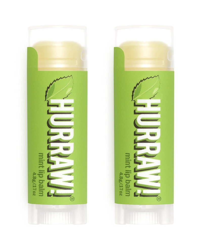 Hurraw! Mint Lip Balm, 2 Pack: Organic, Certified Vegan, Cruelty and Gluten Free. Non-GMO, 100% Natural Ingredients. Bee, Shea, Soy and Palm Free. Made in USA - Image 1