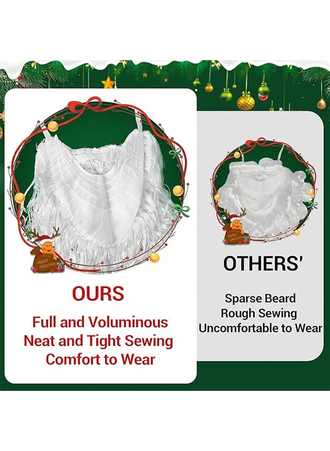 Santa Hats and Beard for Adults Christmas Costume Decorations Xmas Hats Santa Beard Mask Face Cover for Men Women - Image 3
