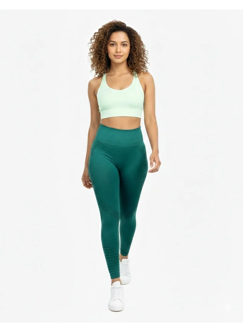 THUGFIT 2 in 1 COMBO WOMENS SPORTWEAR LEGGING & SPORTS BRA CROSSBACK SET GREEN S M L XL