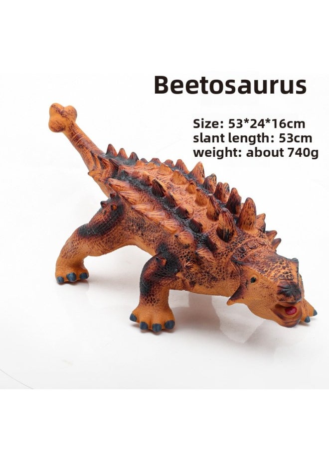 Generic - Simulation Soft Rubber Large Dinosaur Model Toy Sound Children Boy Vinyl Tyrannosaurus Pterosaurus Triceratops Wholesale-Color:[C60] Raptor-Specifications:Single Cry + Light - Image 1