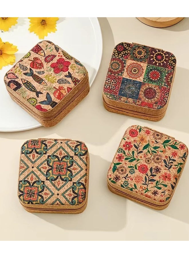 QIRRA Jewelry Box Organizer, Portable Zipper Jewelry Storage Case Set 4pcs for Women and Girls - Image 5