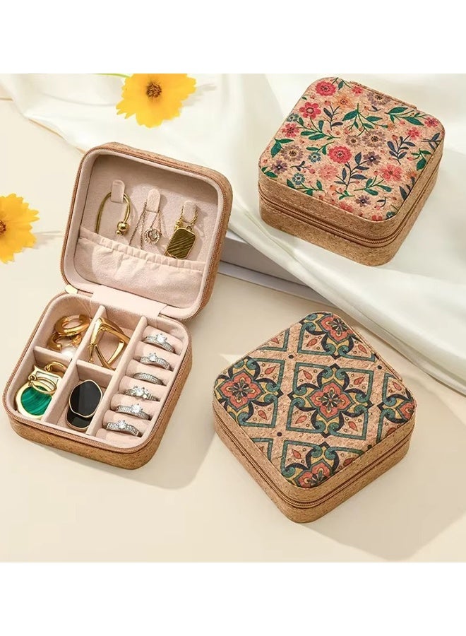 QIRRA Jewelry Box Organizer, Portable Zipper Jewelry Storage Case Set 4pcs for Women and Girls - Image 3