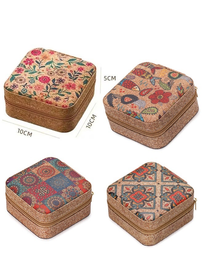 QIRRA Jewelry Box Organizer, Portable Zipper Jewelry Storage Case Set 4pcs for Women and Girls - Image 2