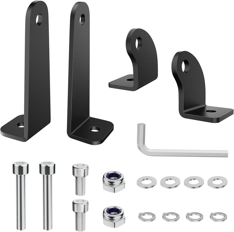 Nilight 2PCS Universal Side-Mounted Brackets Adjustable Compatible with Straight or Curved Led Light Bar, 2 Years Warranty - Image 1