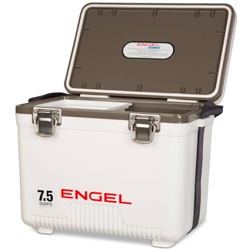 Engel UC7 7.5qt Leak-Proof, Air Tight, Drybox Cooler and Small Hard Shell Lunchbox for Men and Women in White - Image 1