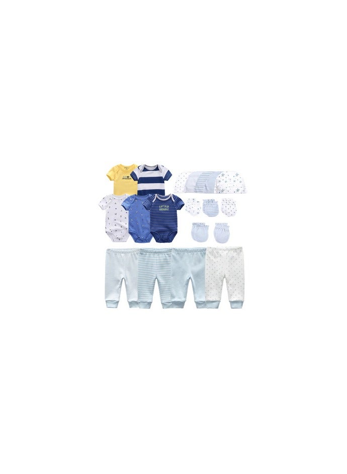 RedMapleTEK 19-Piece Set Of Newborn Baby Jumpsuit, Pants, Hat, Gloves, Socks - Image 1