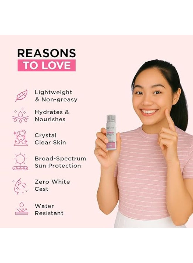 ORGATRE Korean Sunscreen Spray SPF 50 PA++++ for Men & Women, Rice Water & Ceramide, Ultra-Fine Mist, No White Cast, Makeup Friendly, Hydrating UV Protection, Travel-Friendly Sun Care, 50ml - Image 2
