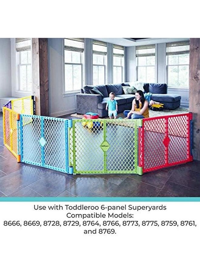 Toddleroo by North States Superyard Wall Mount Kit Compatible With Superyard Classic Colorplay Or Indoor Outdoor 6 Panel Play YardHardware Kit To Create Extra Wide BarrierGray  - Image 2