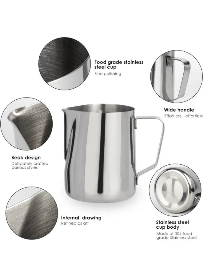 إبريق قهوة برغوة الحليب 350 مل 304 ستانلس ستيل - Image 3