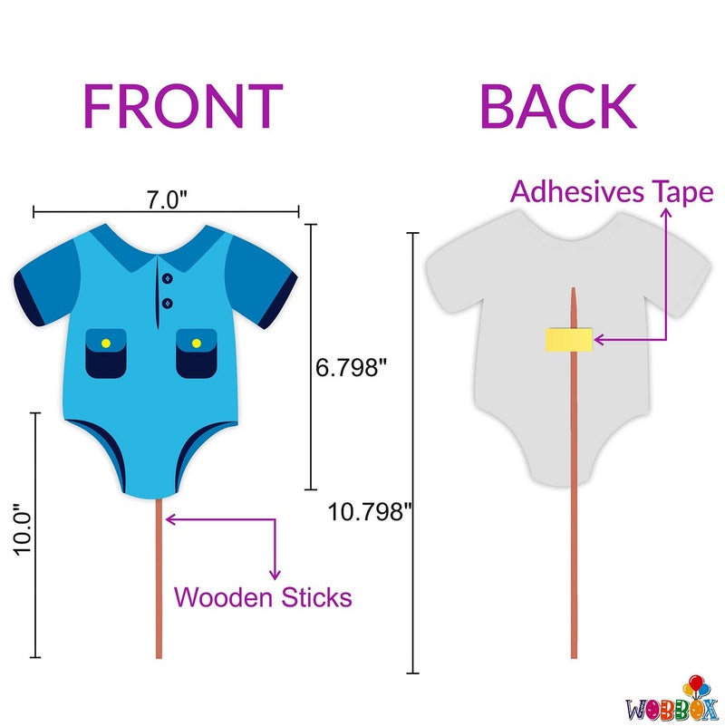 Wobbox Baby Shower Decoration Items| Baby Shower Ceremony Photo Booth Props for Photoshoot, Baby Shower Banner& Mom to Be Sash, Godh Bharai Ceremony Decoration Kit-(FP1910) - Image 5