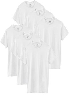 FRUIT OF THE LOOM Fruit of the Loom mens Stay Tucked Crew T-shirt Underwear, Classic Fit - White 6 Pack, XX-Large US , White  - Image 2