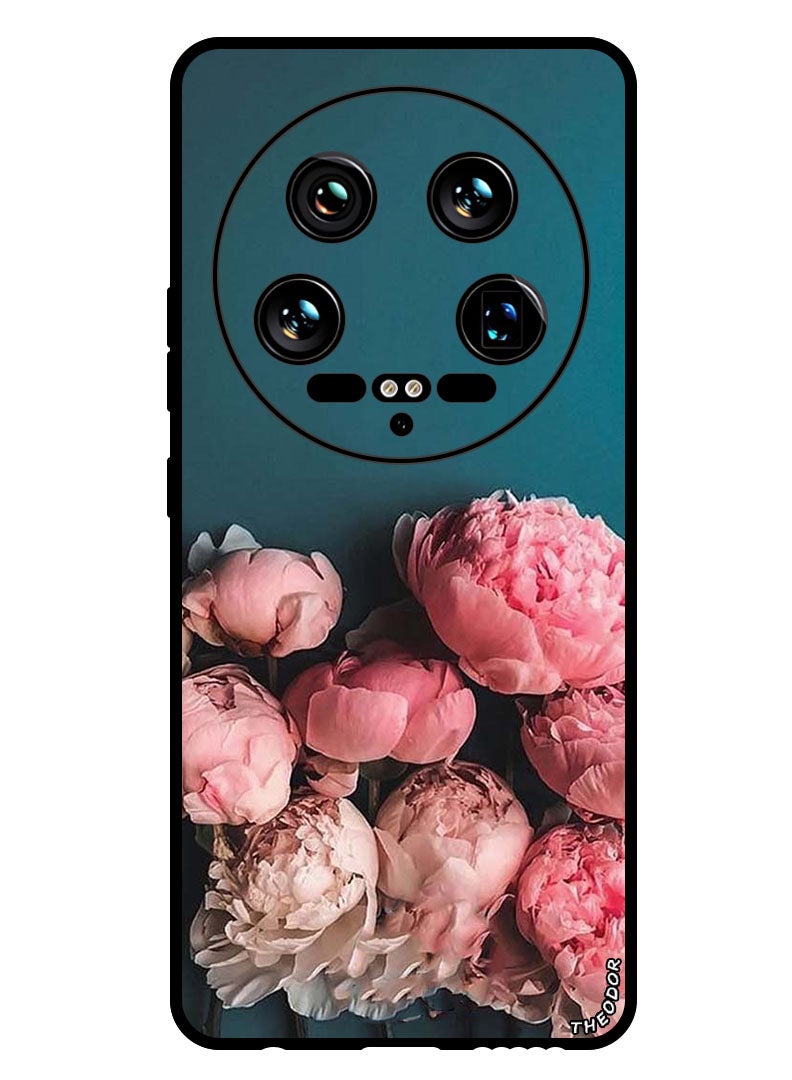 Theodor Protective Case Anti Scratch Shock Proof Bumper Cover For Xiaomi 14 Ultra Flowers - Image 1