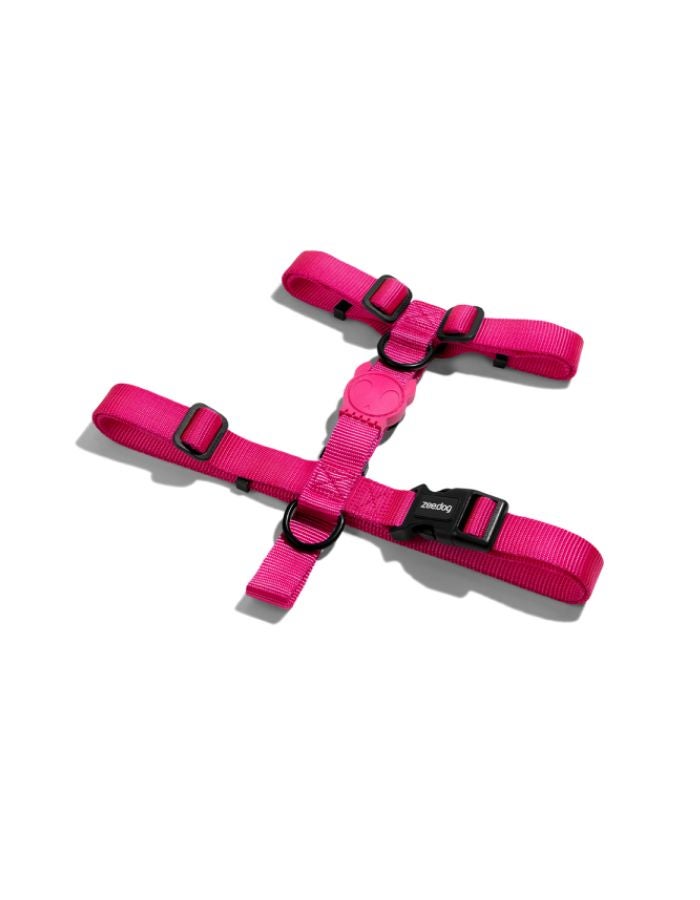 Zee.Dog Pink LED H-Harness Large | Soft, Adjustable & Illuminated - Image 2