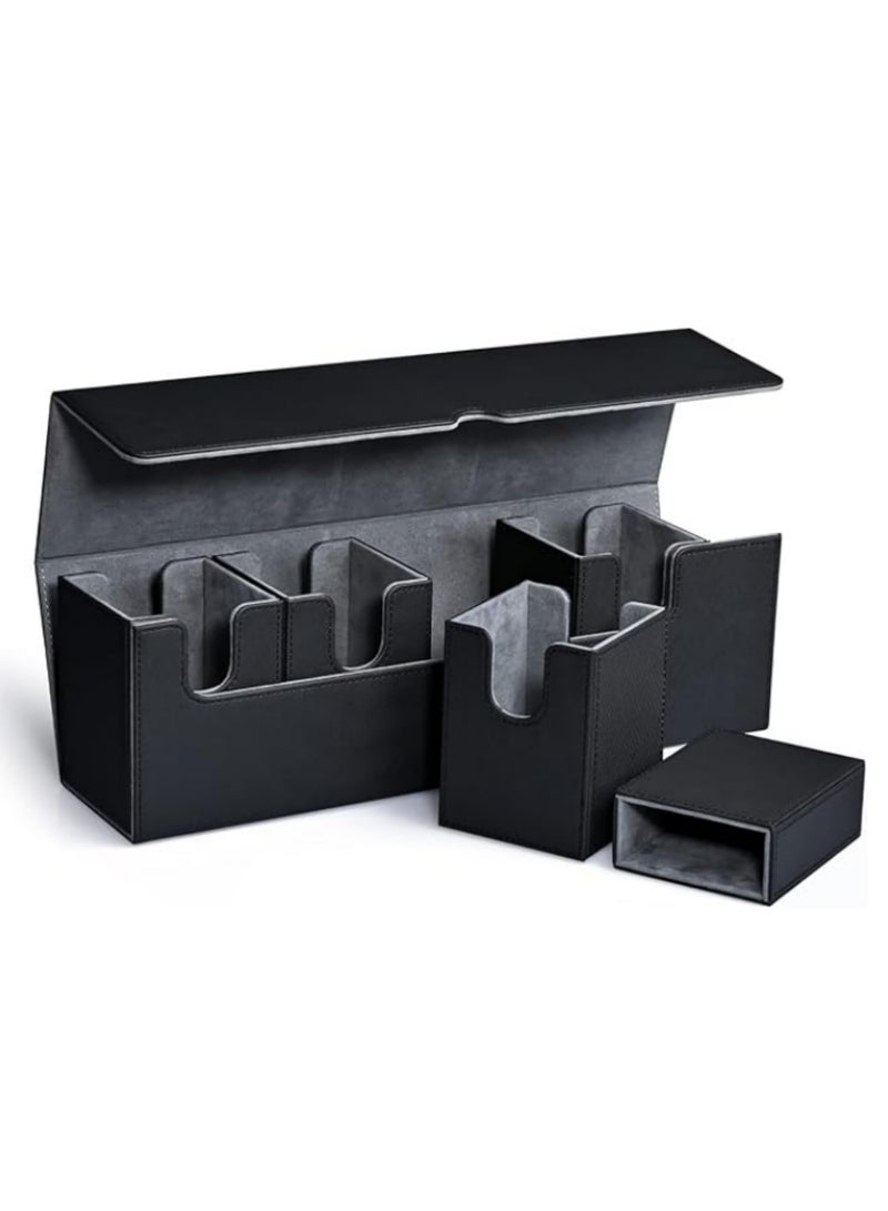 1PCS 5 in 1 Card Deck Case Holds 900+ Unsleeved Storage Box with Dice Tray for MTG Yugioh Strong Magnet Organizer for Magic Commander TCG CCG Sports Cards - Image 1