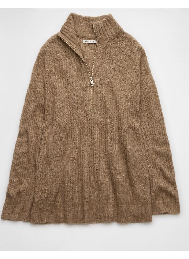 American Eagle AE Oversized Quarter-Zip Sweater  - Image 3