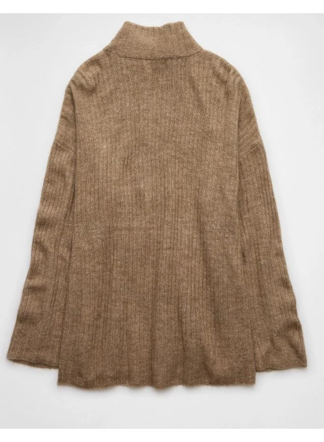 American Eagle AE Oversized Quarter-Zip Sweater