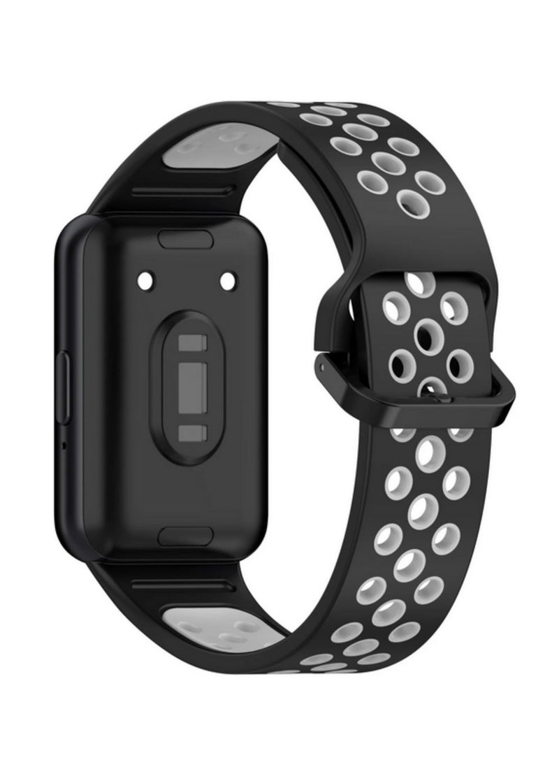 Silicone Strap For Samsung Galaxy Fit 3 Watch Bracelet Replacement Sport Watchband For Samsung Galaxy Fit3 R390 Durable Soft Adjustable Fitness Tracker Band Secure Fit Wristband - Image 1