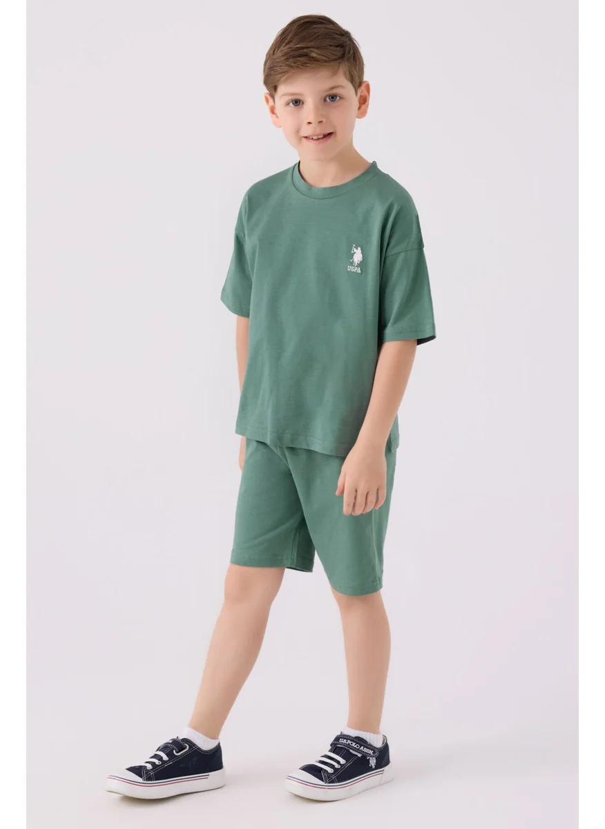 يو اس بولو اسن Boys Pastel Bermuda Set