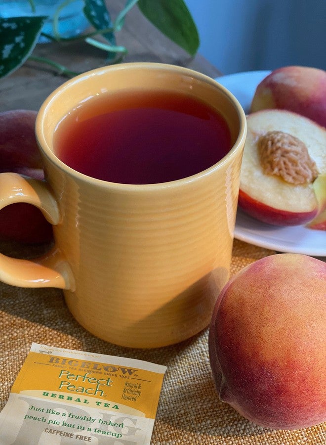 Bigelow Tea Perfect Peach Herbal Tea Bags, Caffeine Free, 20 Count, Pack of 6 - Image 2