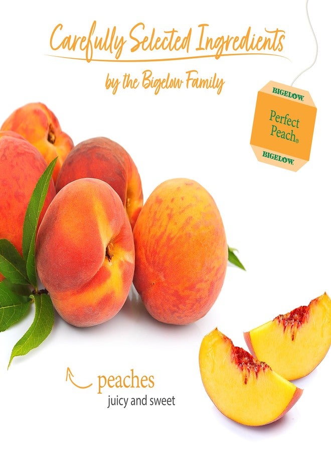 Bigelow Tea Perfect Peach Herbal Tea Bags, Caffeine Free, 20 Count, Pack of 6 - Image 3