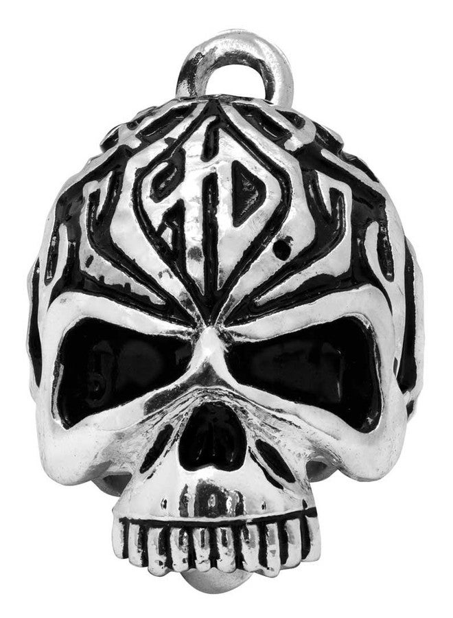 HARLEY DAVIDSON Harley-Davidson Sculpted Tribal Skull Ride Bell, Shiny Silver Finish HRB092 - Image 1