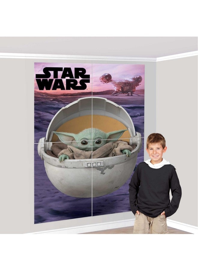 Amscan The Mandalorian Scene Setter Wall Decorations - (59" x 65") 1 Set - Multicolor Plastic Party Decoration For Kids Parties & Events - Image 2