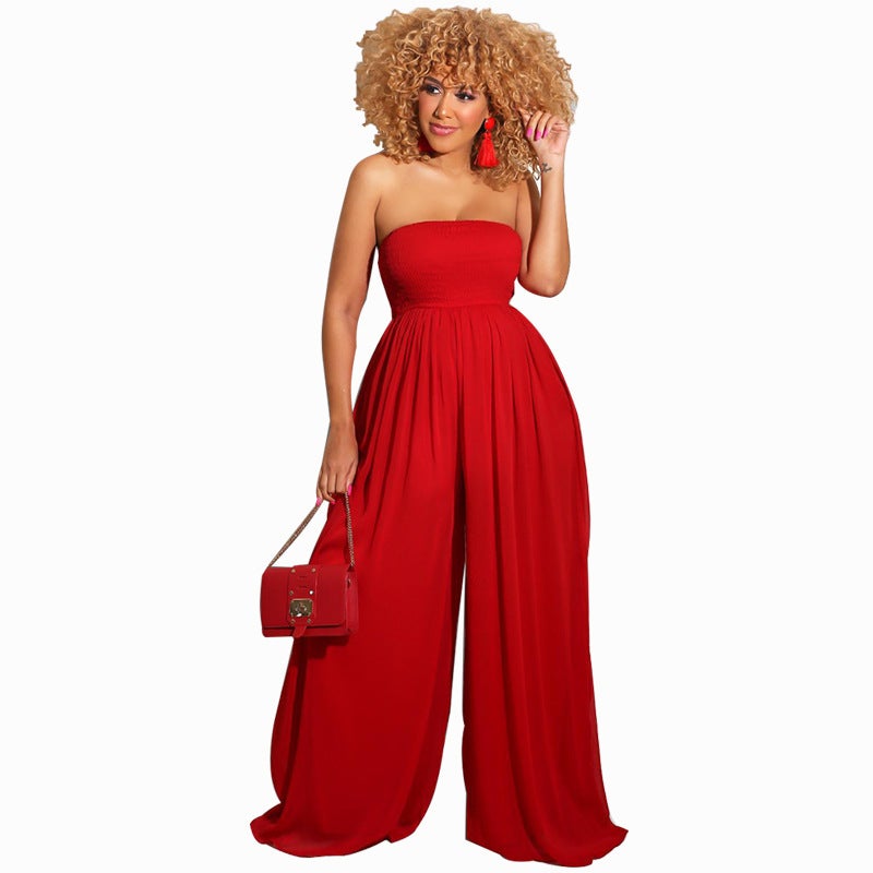2024 Elegant Blue Chiffon Jumpsuit for Women Black - Image 3