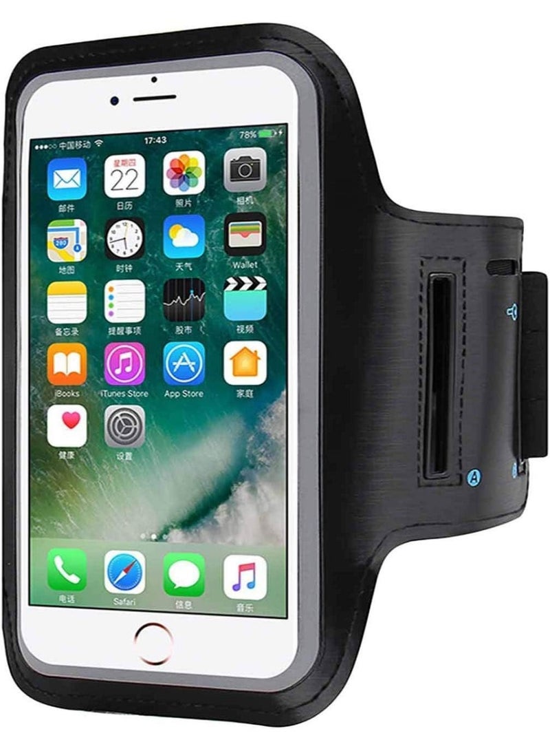 Muzz Elastic Mobile Phone Armband, Running Holder with Card Slot, up to 7 Inches - Image 1