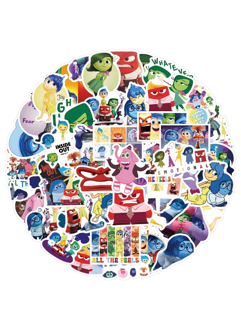 50-Piece Inside out Cute Vinyl Waterproof Sticker