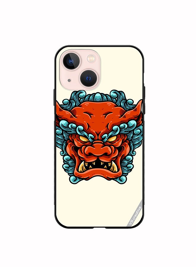 VR CREATIVE Protective Case Cover For Apple iPhone 14 Foo Dog Head Design Multicolour - Image 1