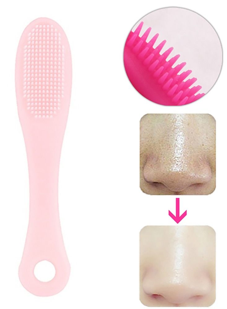 فرشاة إصبع لتنظيف الوجه من السيليكون الناعم - بينك فاتح - Image 1