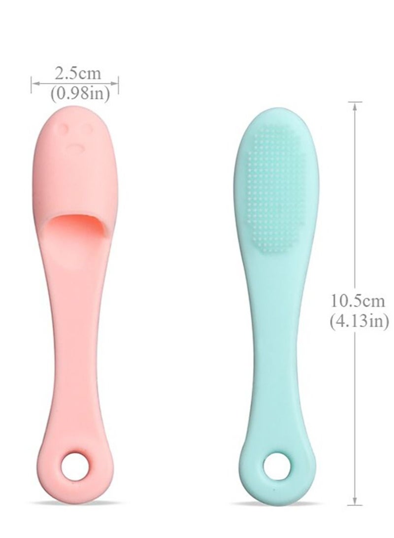 فرشاة إصبع لتنظيف الوجه من السيليكون الناعم - بينك فاتح - Image 4