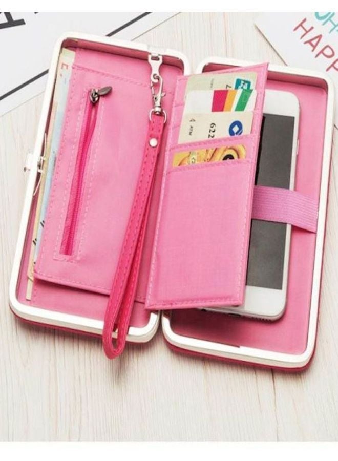 نيبمينينت Faux Leather Purse Pink/White/Green - Image 5